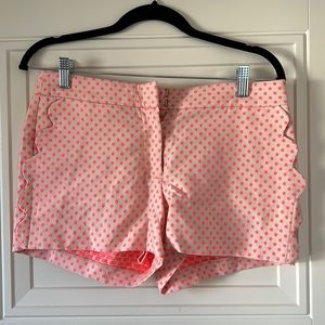 J Crew Neon Pink Polka Dot Shorts in Size 4